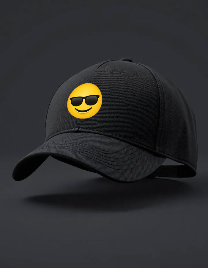 Smiling face with sunglasses emoji printed Baseball cap - Image 5
