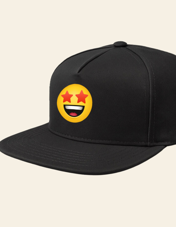 Star struck Emoji printed Baseball cap - Image 4