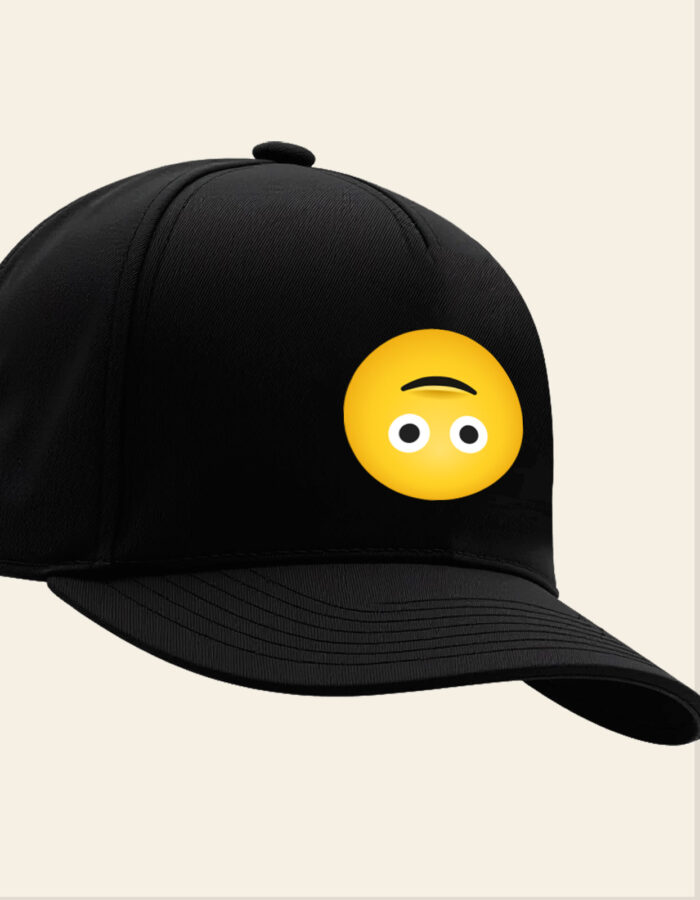Upside down face emoji printed Baseball cap - Image 5