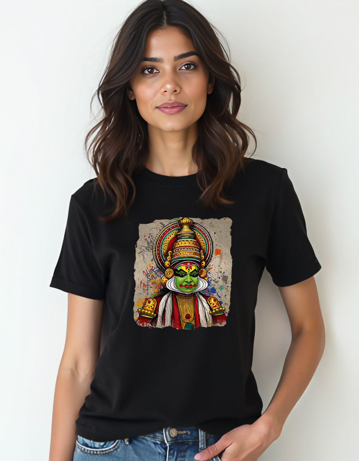Vintage Kathakali Vibe Printed T-shirt for Men and Women