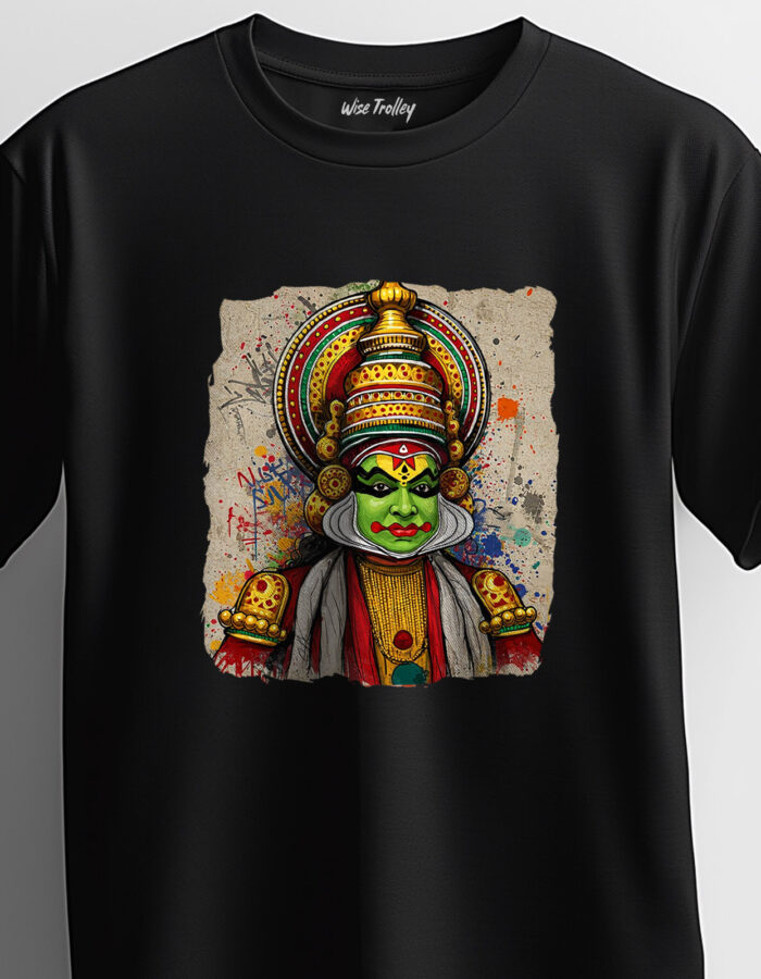 Vintage Kathakali Vibe Printed T-shirt for Men and Women - Image 5