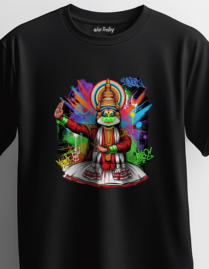 Kathakali Color Clash Printed T-shirt for Men and Women - Image 7