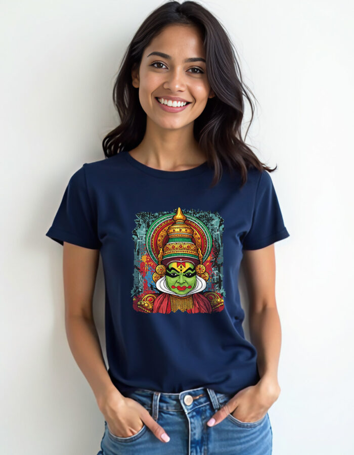 Kathakali Color Graffiti Printed T-shirt for Men and Women - Image 9