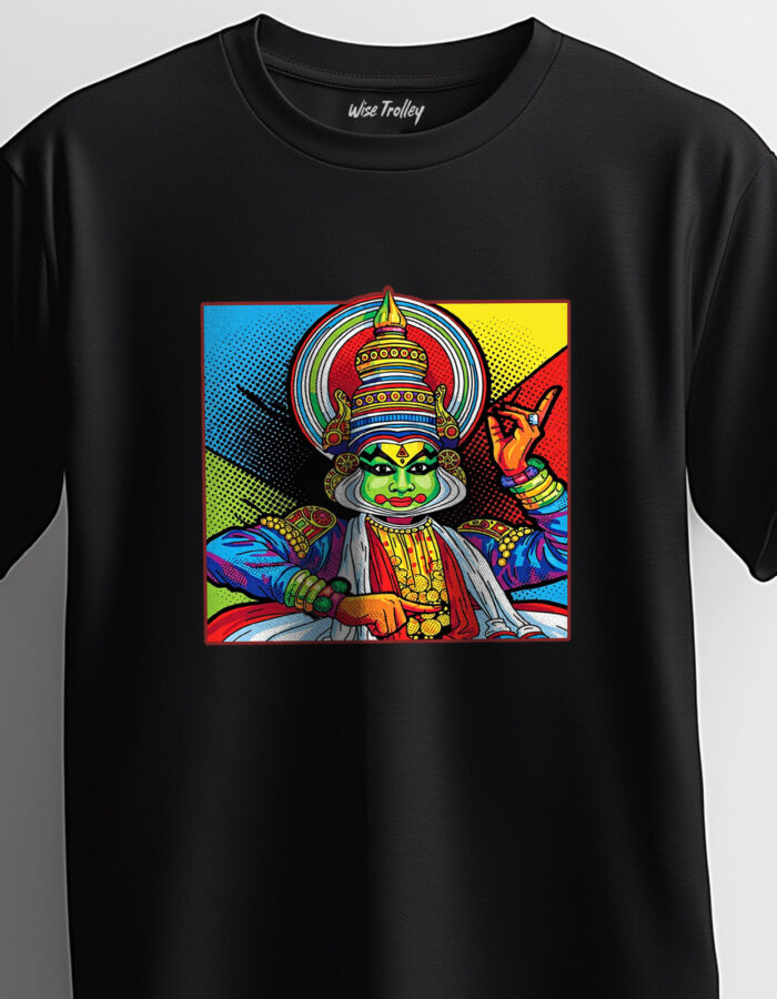 Kathakali Color Surge Printed T-shirt for Men and Women - Image 8