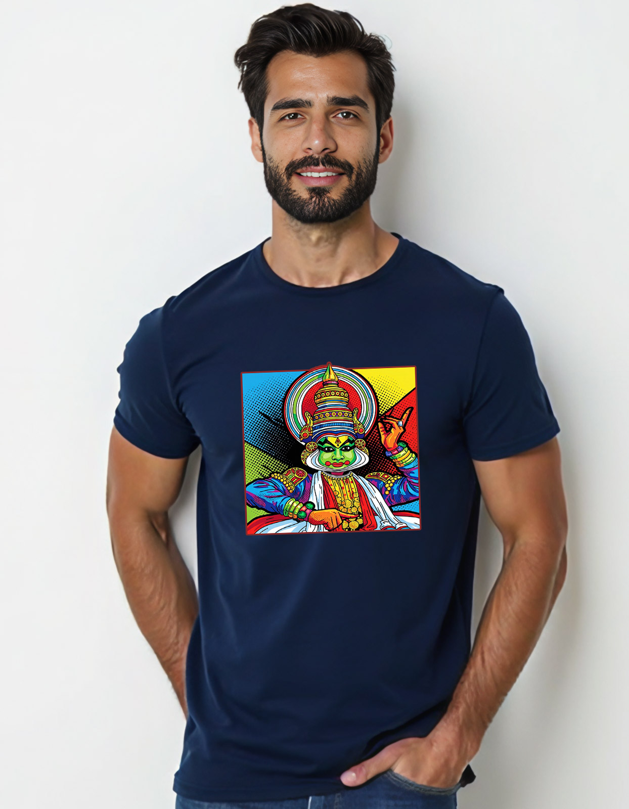 Kathakali Color Surge Printed T-shirt for Men and Women