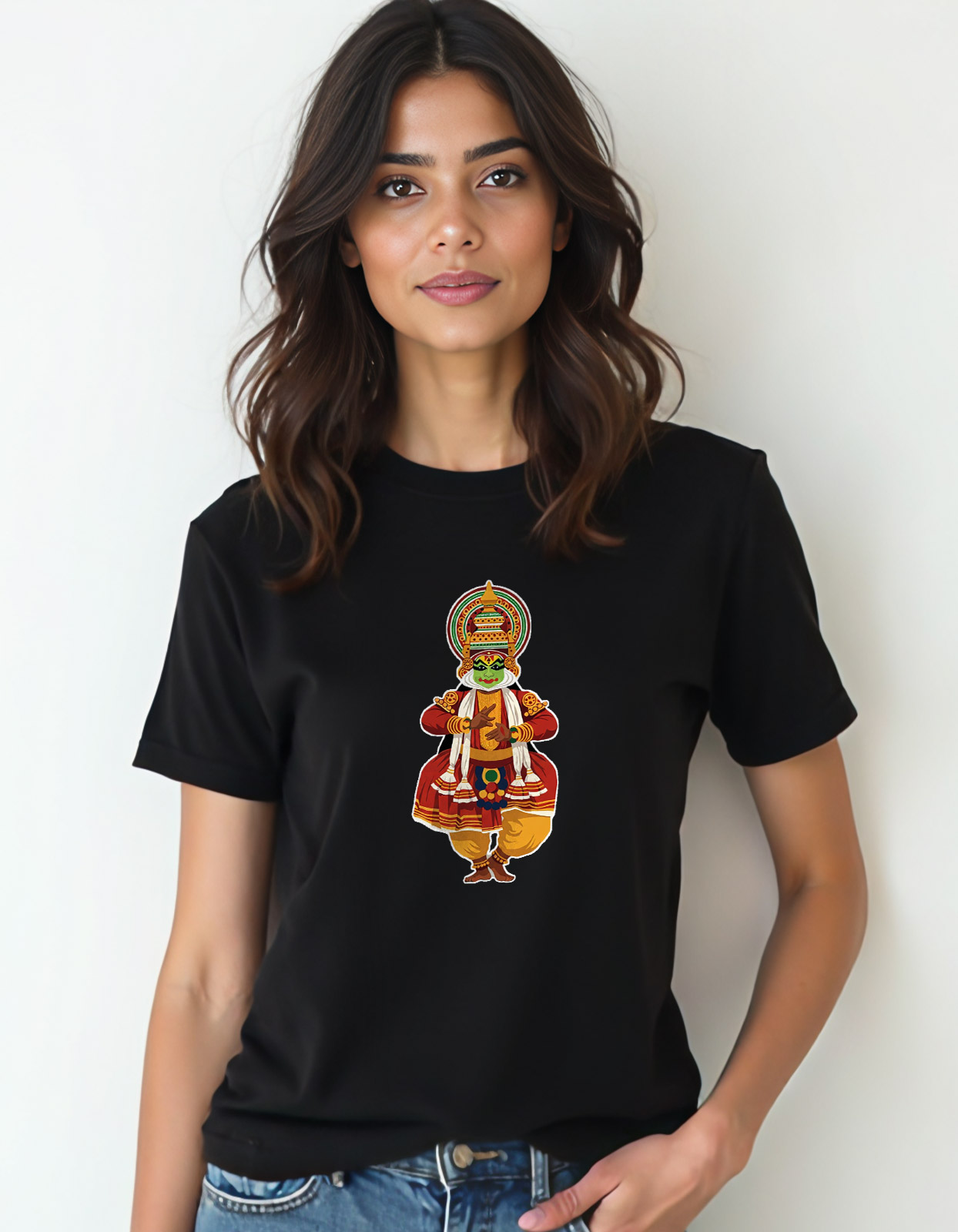 Kathakali Dancer Printed T-shirt for Men and Women
