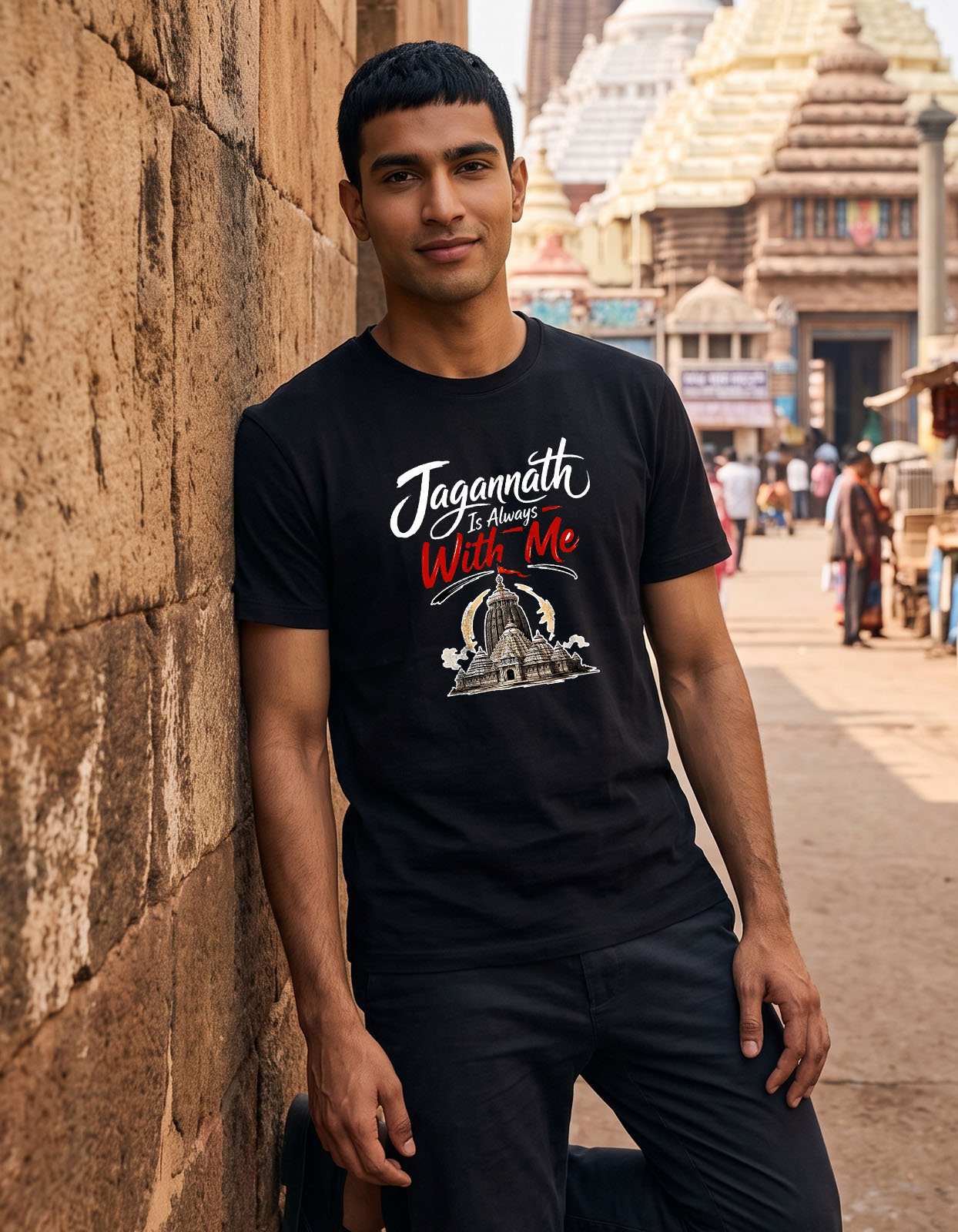 Jagannath It always With Me Printed T-shirt for Men and Women - Image 3