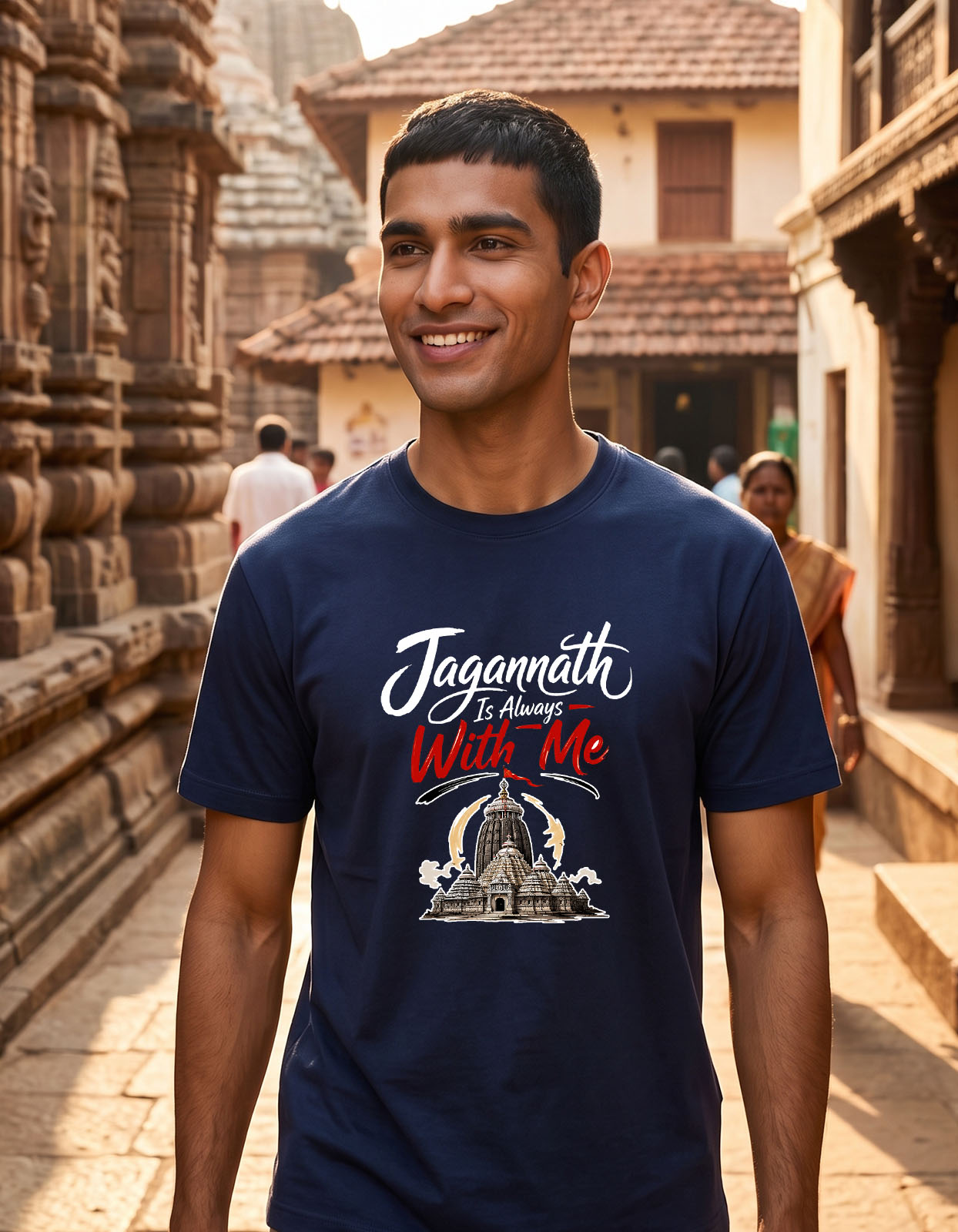 Jagannath It always With Me Printed T-shirt for Men and Women