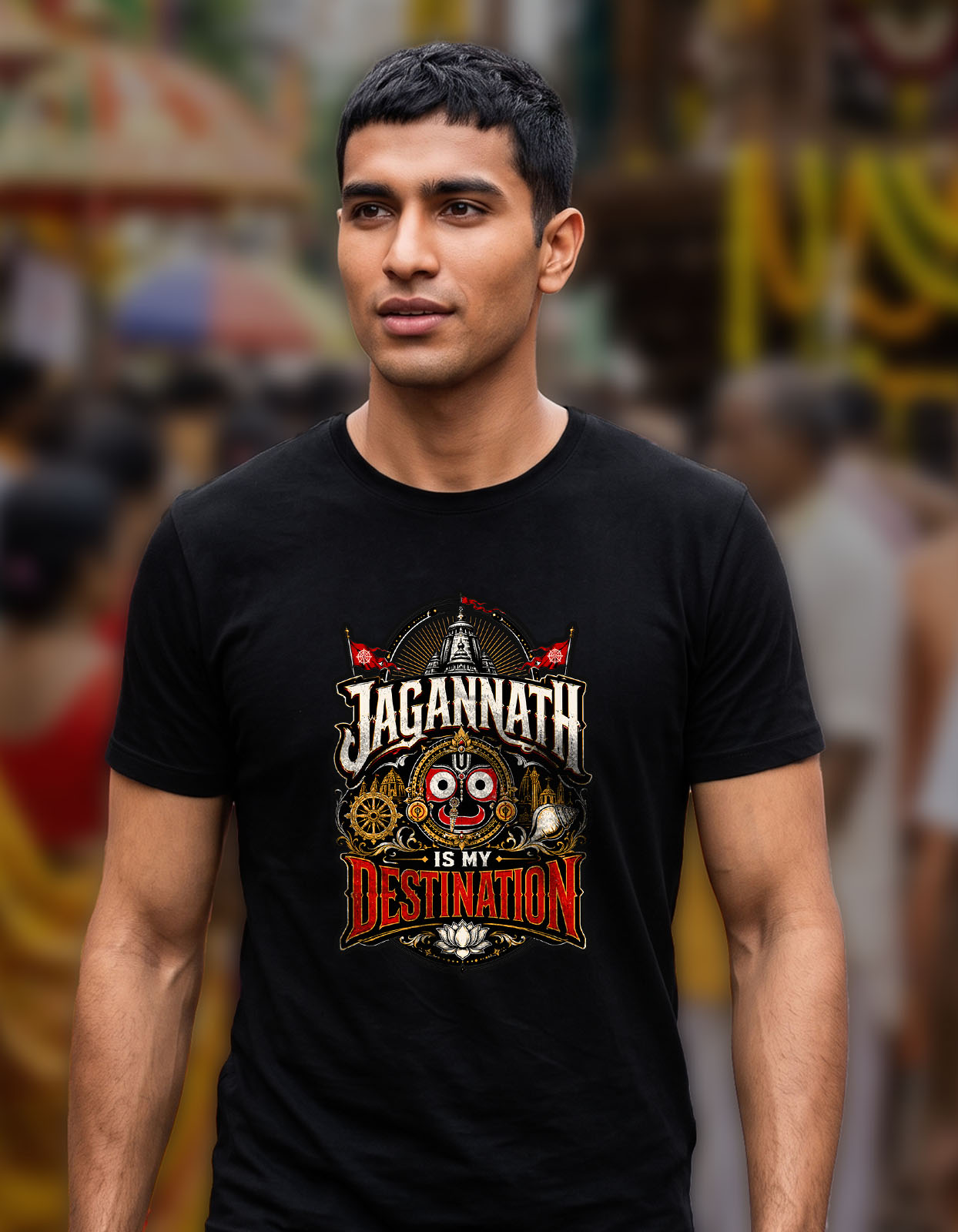 Jagannath is My Destination Printed T-shirt for Men and Women