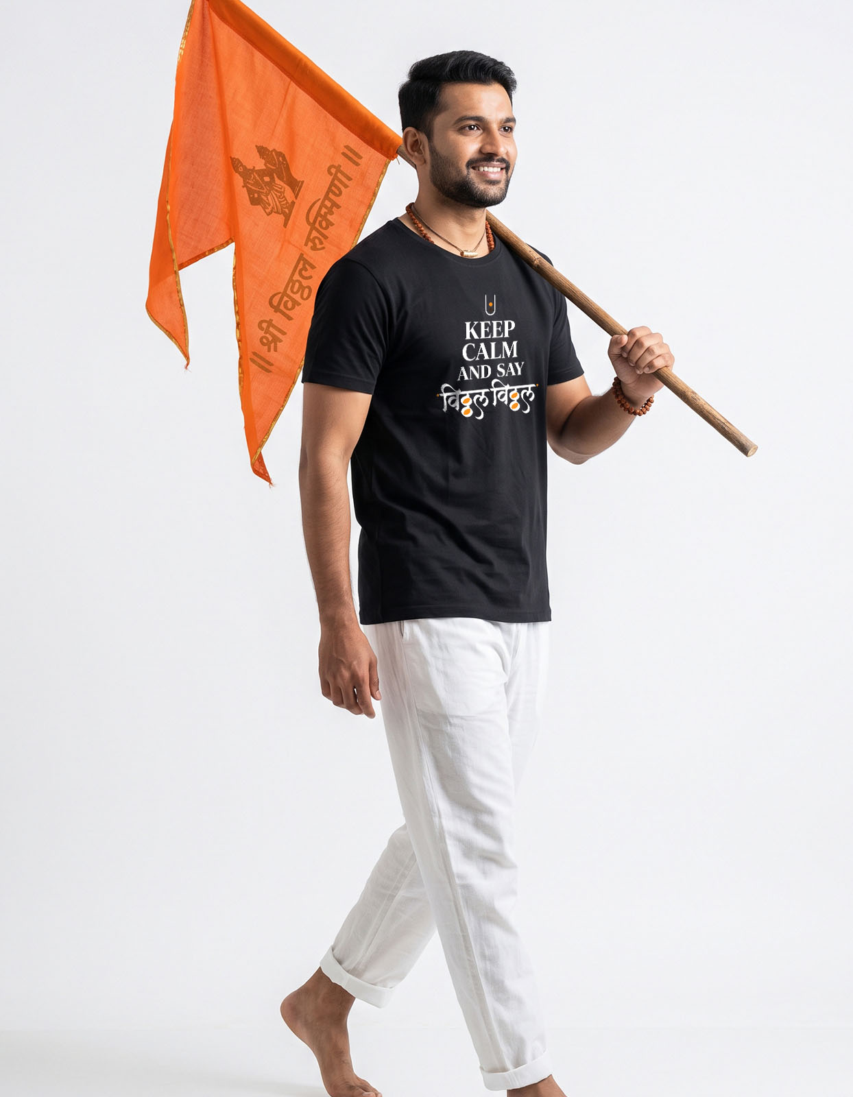 Keep Calm And Say Vitthal Vitthal Printed T-shirt for Men and Women - Image 2