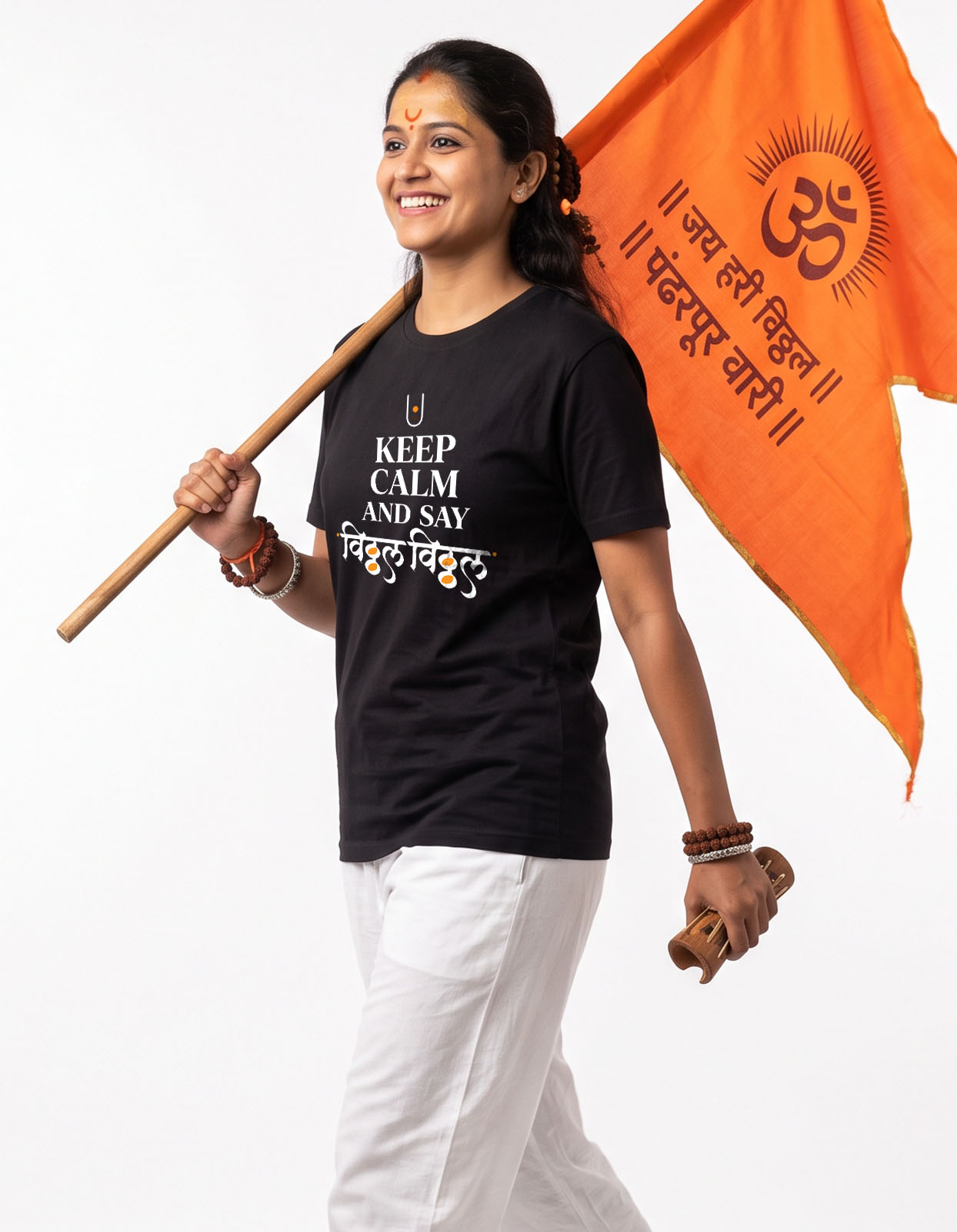 Keep Calm And Say Vitthal Vitthal Printed T-shirt for Men and Women - Image 5