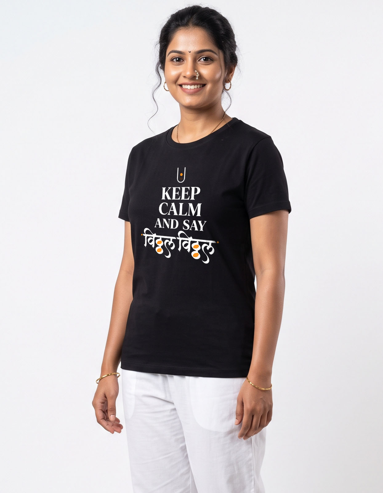 Keep Calm And Say Vitthal Vitthal Printed T-shirt for Men and Women