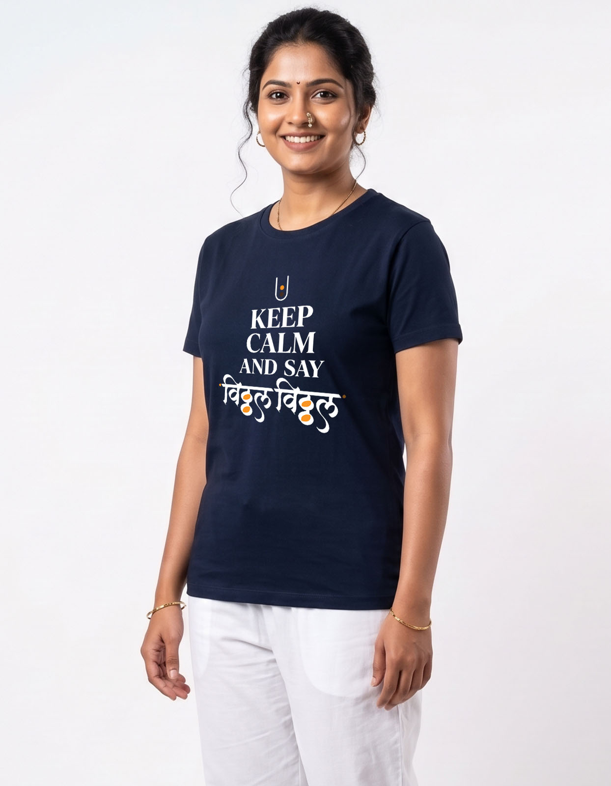 Keep Calm And Say Vitthal Vitthal Printed T-shirt for Men and Women - Image 10