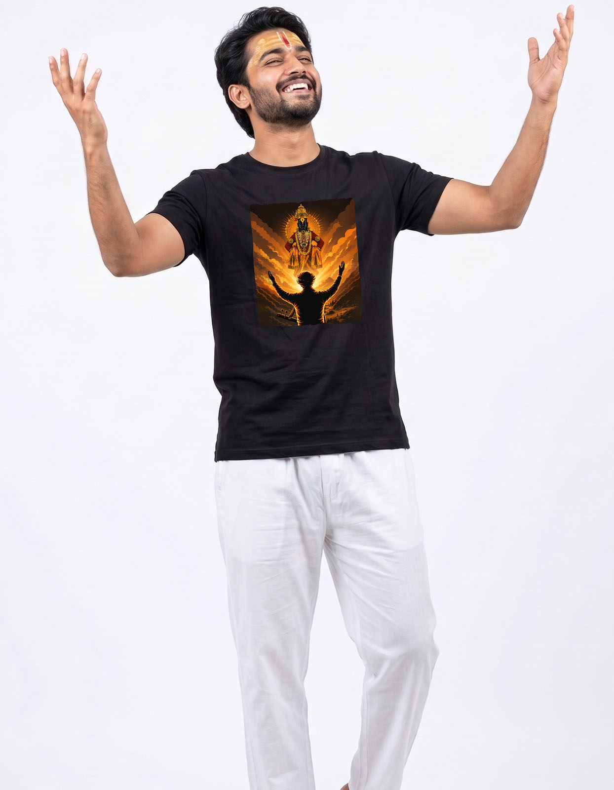 Sant Tukaram Maharaj with Vitthal Printed T-shirt for Men and Women