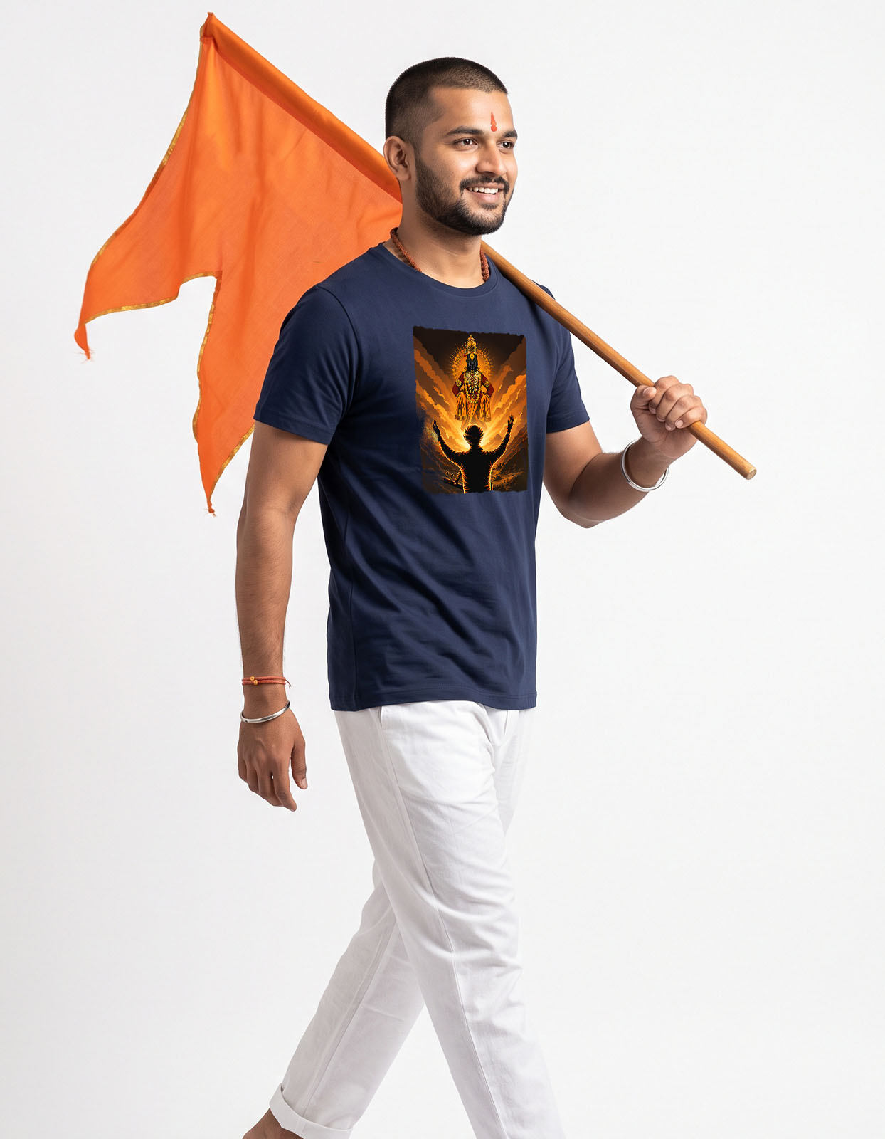 Sant Tukaram Maharaj with Vitthal Printed T-shirt for Men and Women - Image 6