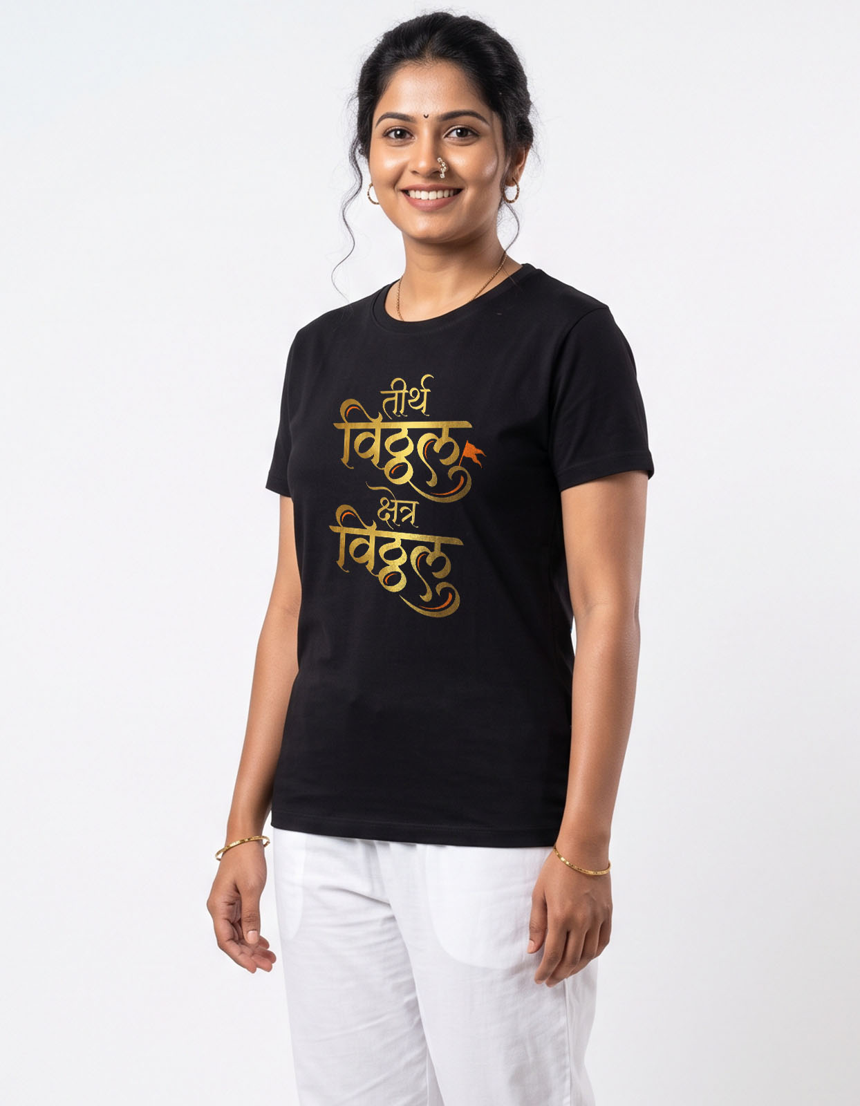 Tirth Vithal Kshetra Vithal Printed T-shirt for Men and Women - Image 7