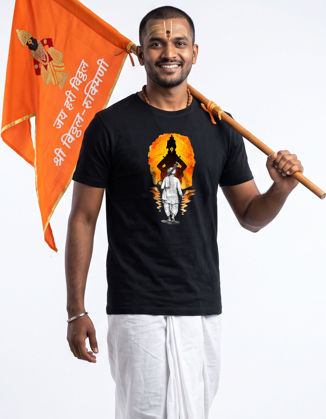 VARKARI-Pandharpur Wari Premium Spiritual Art Printed T-shirt for Men and Women - Image 2