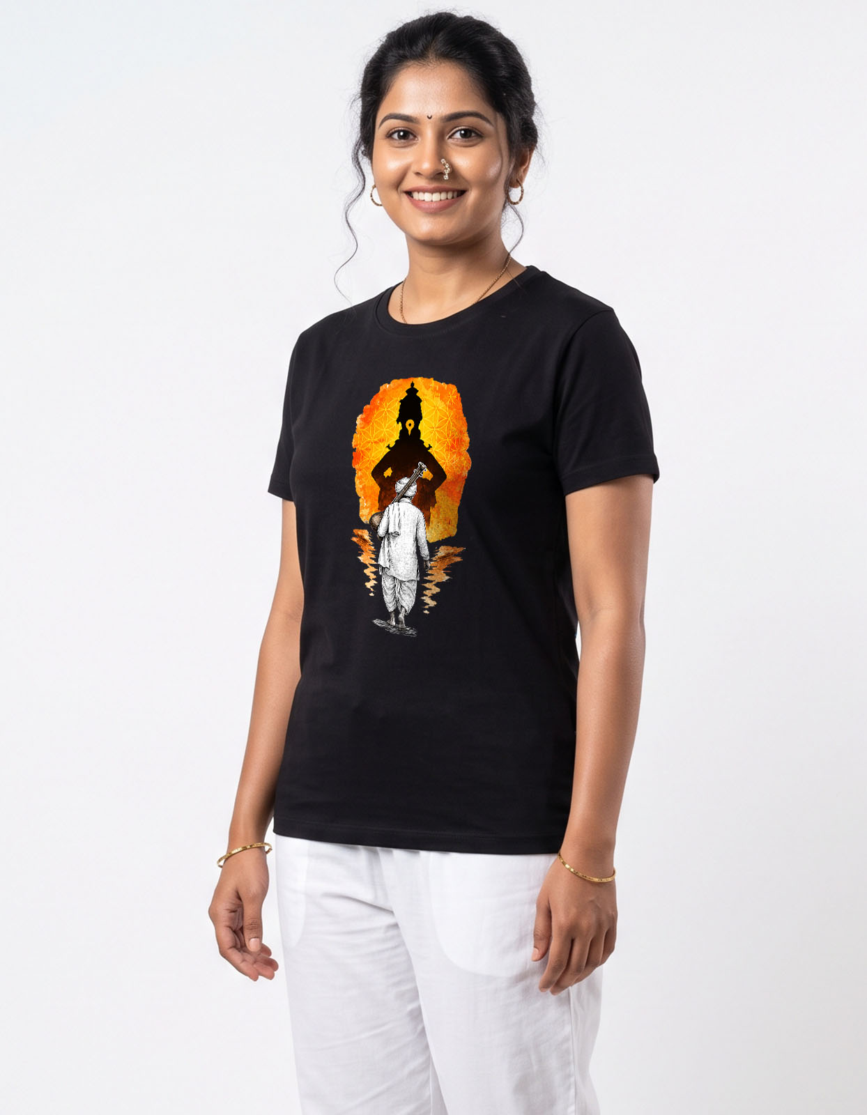 VARKARI-Pandharpur Wari Premium Spiritual Art Printed T-shirt for Men and Women - Image 5