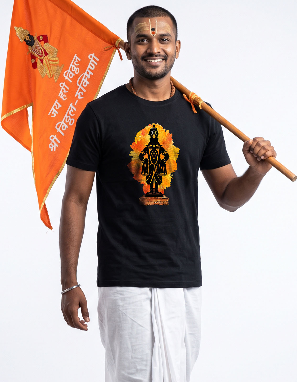 Vitthal Vithevar Ubha Printed T-shirt for Men and Women