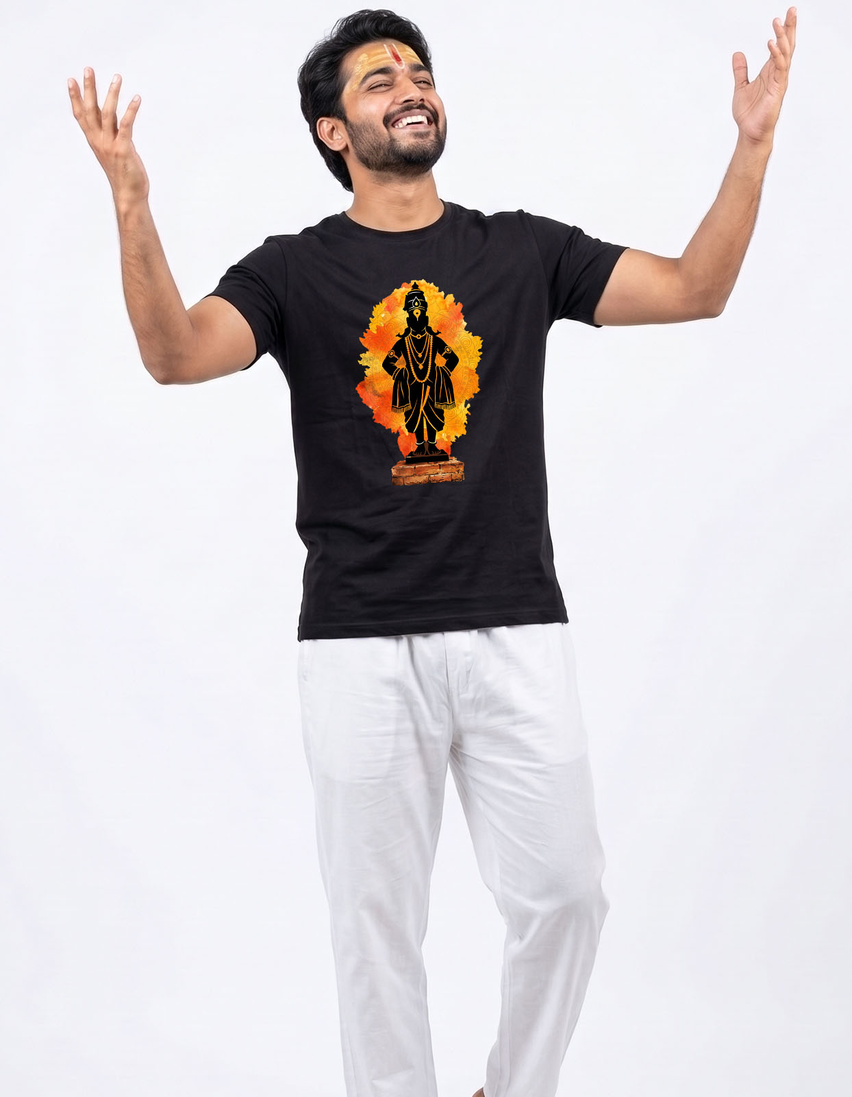 Vitthal Vithevar Ubha Printed T-shirt for Men and Women - Image 3