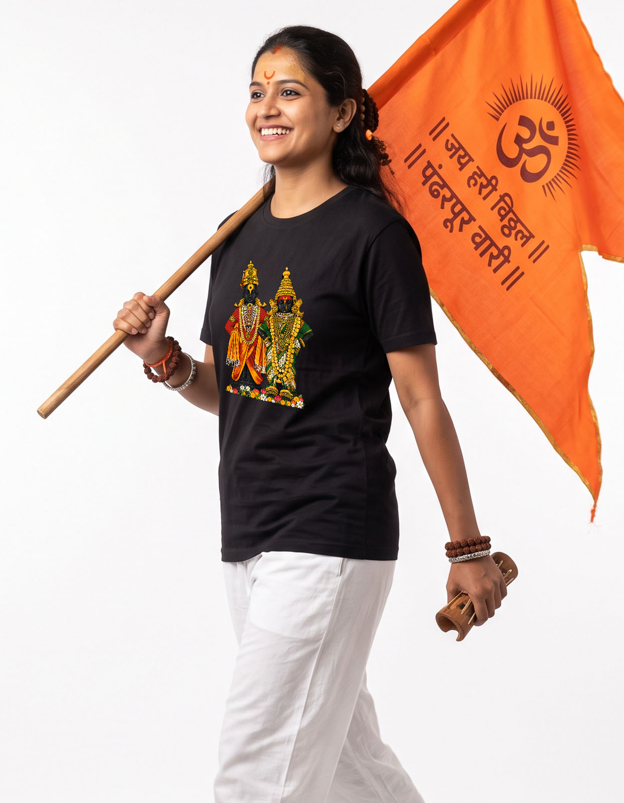 Vithal Rukmini God Illustrations Printed T-shirt for Men and Women - Image 5