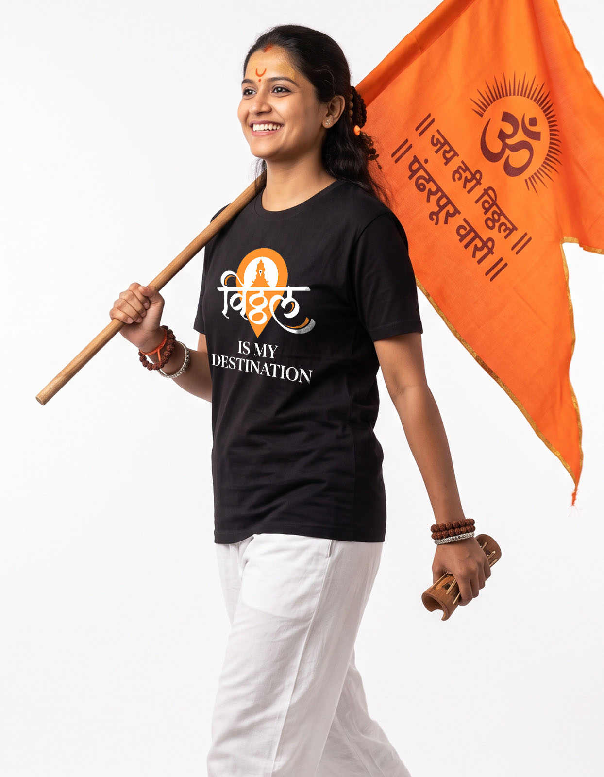 Vitthal Is My Destination Printed T-shirt for Men and Women - Image 3