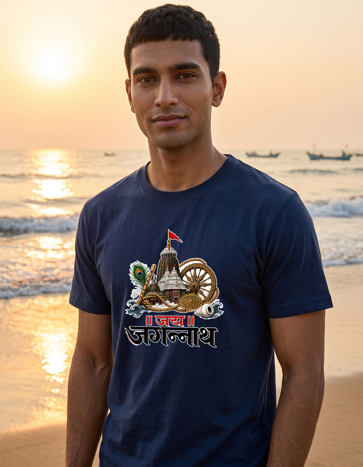 Jay Jagannath Premium Spiritual Art Printed T-shirt for Men and Women